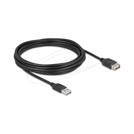 Delock - Prodlužovací šnura USB - USB (M) reverzní do USB (F) reverzní - USB 2.0 - 5 m - snadný USB - cerná