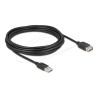 Delock - Prodlužovací šnura USB - USB (M) reverzní do USB (F) reverzní - USB 2.0 - 5 m - snadný USB - cerná