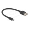 Delock - Kabel USB - Micro USB typ B (M) reverzní do USB (F) reverzní - USB 2.0 - 20 cm - snadný USB - cerná