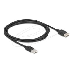 Delock - Prodlužovací šnura USB - USB (M) reverzní do USB (F) reverzní - USB 2.0 - 2 m - snadný USB - cerná