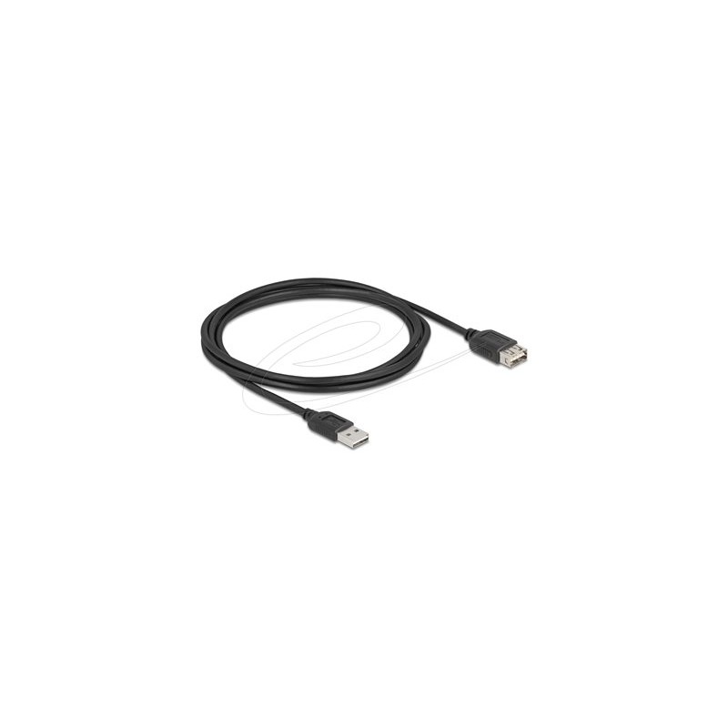 Delock - Prodlužovací šnura USB - USB (M) reverzní do USB (F) reverzní - USB 2.0 - 2 m - snadný USB - cerná
