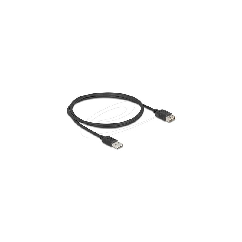 Delock - Prodlužovací šnura USB - USB (M) reverzní do USB (F) reverzní - USB 2.0 - 1 m - snadný USB - cerná