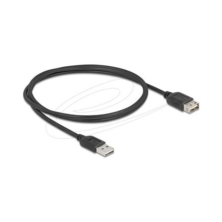 Delock - Prodlužovací šnura USB - USB (M) reverzní do USB (F) reverzní - USB 2.0 - 1 m - snadný USB - cerná