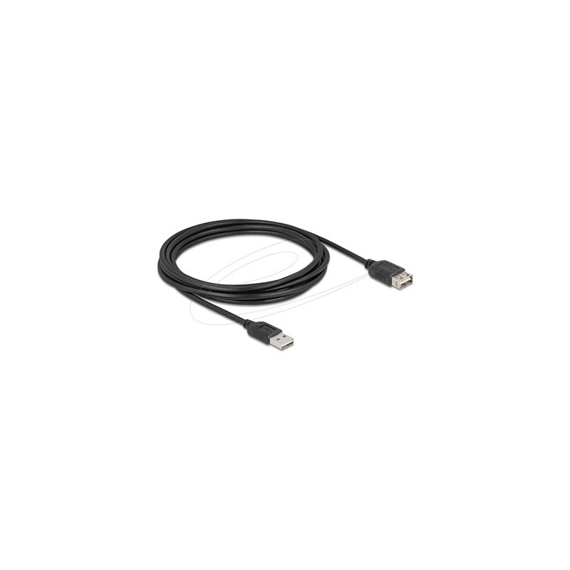 Delock - Prodlužovací šnura USB - USB (M) reverzní do USB (F) reverzní - USB 2.0 - 3 m - snadný USB - cerná