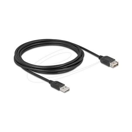 Delock - Prodlužovací šnura USB - USB (M) reverzní do USB (F) reverzní - USB 2.0 - 3 m - snadný USB - cerná