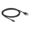 Delock - Kabel USB - Micro USB typ B (M) reverzní do USB (F) reverzní - USB 2.0 - 2 m - snadný USB - cerná
