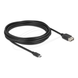 Delock - Kabel USB - Micro USB typ B (M) reverzní do USB (F) reverzní - USB 2.0 - 5 m - snadný USB - cerná