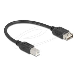 Delock - Kabel USB - USB typ B (M) do USB (F) reverzní - USB 2.0 - 20 cm - snadný USB - cerná