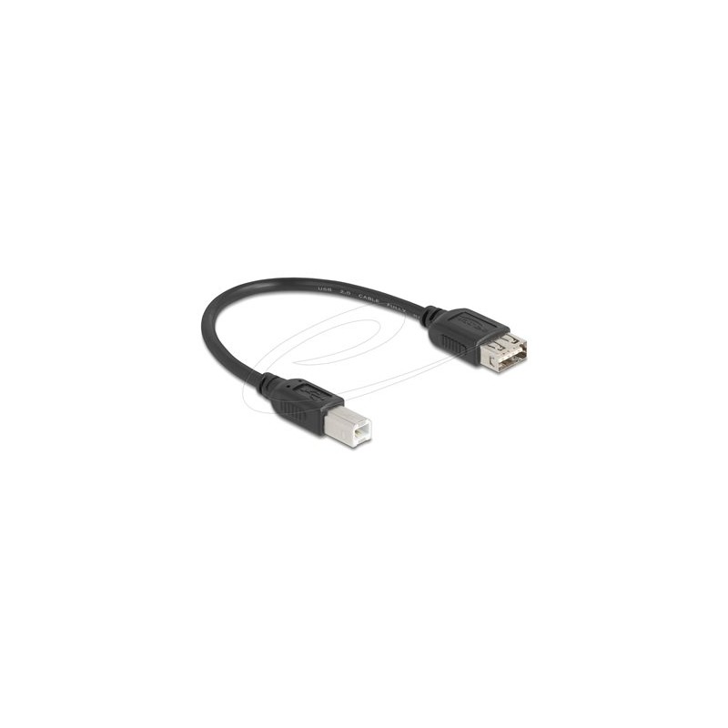 Delock - Kabel USB - USB typ B (M) do USB (F) reverzní - USB 2.0 - 20 cm - snadný USB - cerná