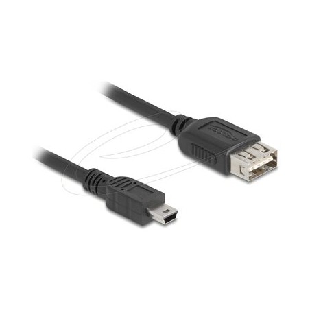 Delock - Kabel USB - mini-USB Type B (M) do USB (F) reverzní - USB 2.0 - 3 m - snadný USB - cerná