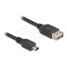 Delock - Kabel USB - mini-USB Type B (M) do USB (F) reverzní - USB 2.0 - 3 m - snadný USB - cerná