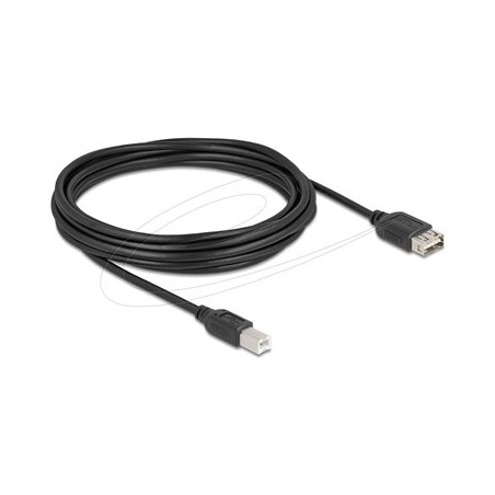 Delock - Kabel USB - USB typ B (M) do USB (F) reverzní - USB 2.0 - 5 m - snadný USB - cerná