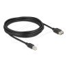 Delock - Kabel USB - USB typ B (M) do USB (F) reverzní - USB 2.0 - 5 m - snadný USB - cerná