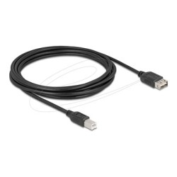 Delock - Kabel USB - USB typ B (M) do USB (F) reverzní - USB 2.0 - 3 m - snadný USB - cerná