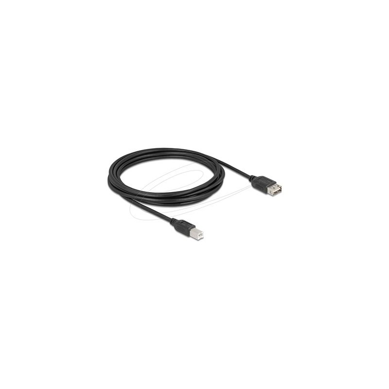 Delock - Kabel USB - USB typ B (M) do USB (F) reverzní - USB 2.0 - 3 m - snadný USB - cerná