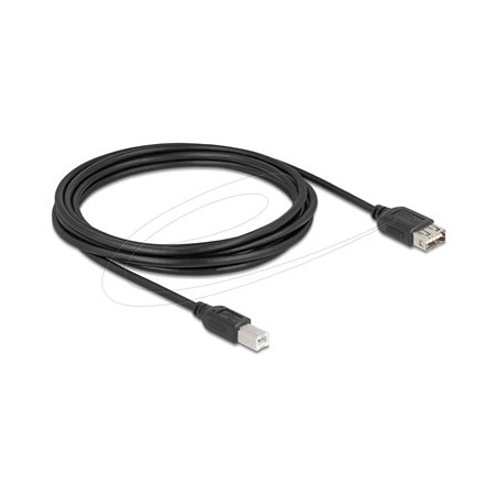 Delock - Kabel USB - USB typ B (M) do USB (F) reverzní - USB 2.0 - 3 m - snadný USB - cerná