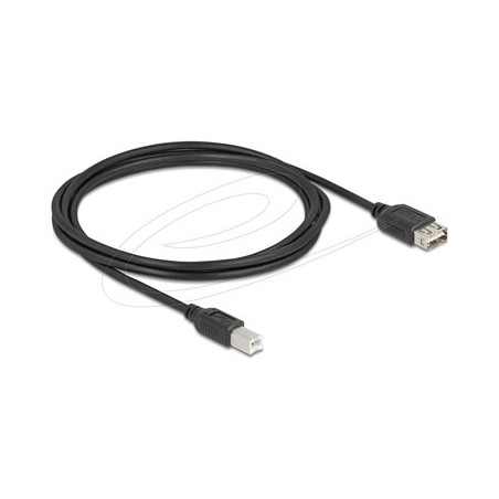 Delock - Kabel USB - USB typ B (M) do USB (F) reverzní - USB 2.0 - 2 m - snadný USB - cerná