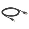 Delock - Kabel USB - USB typ B (M) do USB (F) reverzní - USB 2.0 - 2 m - snadný USB - cerná