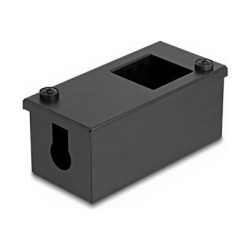 Delock - Easy 45 - držák modulu keystone - 2 porty (22,5 x 45 mm) nebo 1 port (45 x 45 mm), kov - cerná