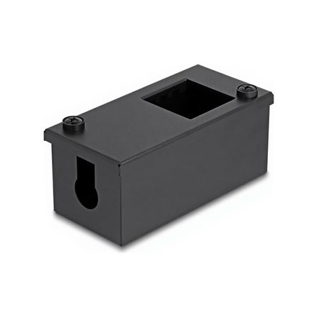 Delock - Easy 45 - držák modulu keystone - 2 porty (22,5 x 45 mm) nebo 1 port (45 x 45 mm), kov - cerná