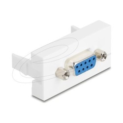 Delock - Easy 45 - zacvakávací modul - 22,5 x 45 mm - 9pinový D-Sub (samiccí) - 1 souprava - bílá