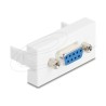 Delock - Easy 45 - zacvakávací modul - 22,5 x 45 mm - 9pinový D-Sub (samiccí) - 1 souprava - bílá