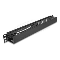 Delock - Kabel vedení pro správu kabelu ve skríni - cerná - 1U - 19" 81555