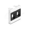 Delock - Easy 45 - držák modulu keystone - 45 x 45 mm - 2 moduly - cerná, bílá