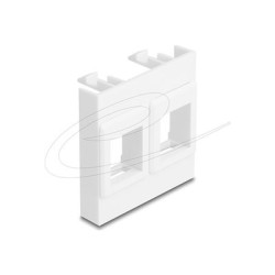 Delock - Easy 45 - držák modulu keystone - 45 x 45 mm - 2 moduly - bílá