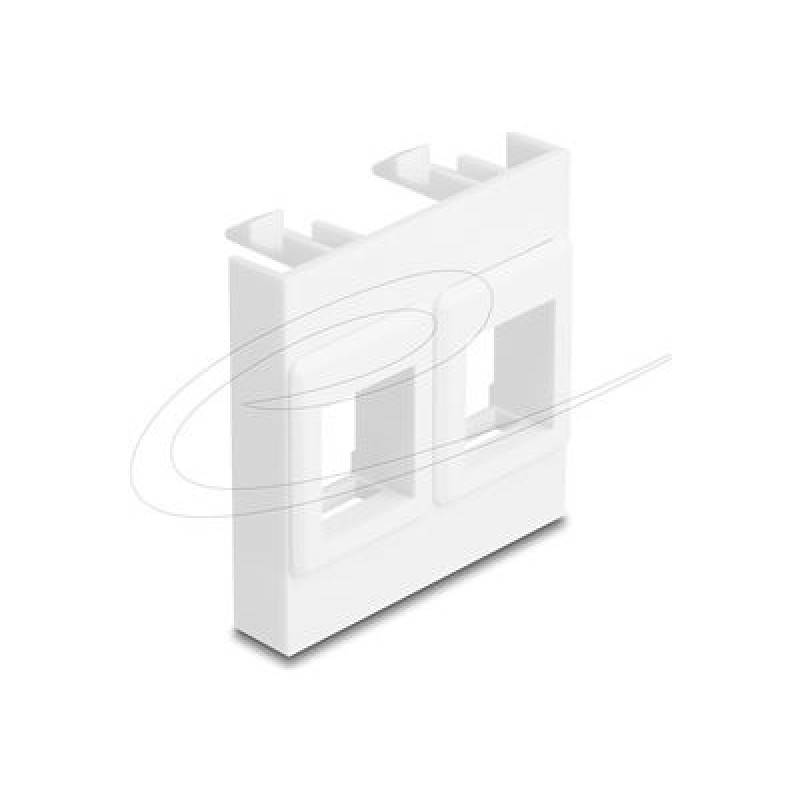 Delock - Easy 45 - držák modulu keystone - 45 x 45 mm - 2 moduly - bílá