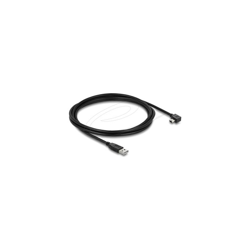 Delock - Kabel USB - USB (M) do mini-USB typ B (M) úhlový - 2 m - up to 480 Mbps data transfer rate - cerná