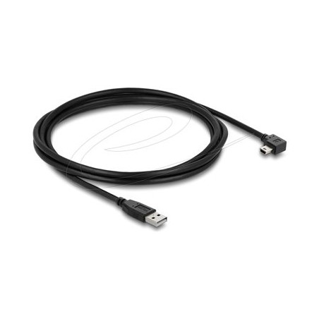 Delock - Kabel USB - USB (M) do mini-USB typ B (M) úhlový - 2 m - up to 480 Mbps data transfer rate - cerná