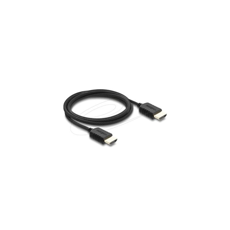 Delock - High Speed - HDMI kabel - HDMI s piny (male) do HDMI s piny (male) - 2 m - trikrát stínený koaxiál - cerná - podpora