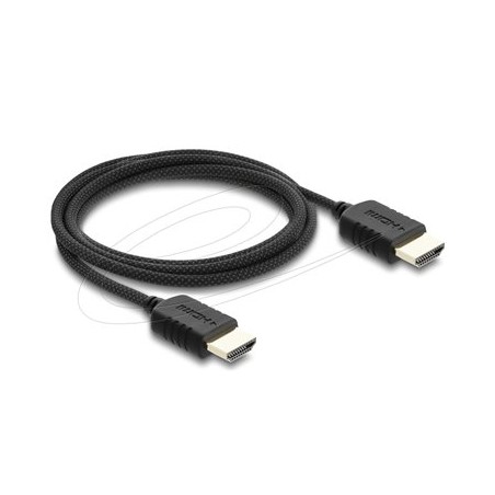Delock - High Speed - HDMI kabel - HDMI s piny (male) do HDMI s piny (male) - 2 m - trikrát stínený koaxiál - cerná - podpora