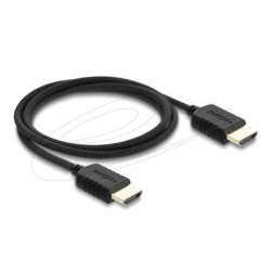 Delock - High Speed - HDMI kabel - HDMI s piny (male) do HDMI s piny (male) - 1 m - trikrát stínený koaxiál - cerná - podpora