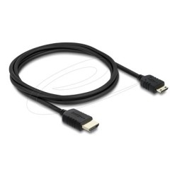 Delock - High Speed - HDMI kabel - HDMI s piny (male) do 19pinové Mini-HDMI s piny (male) - 1 m - trikrát stínený koaxiál… 81684