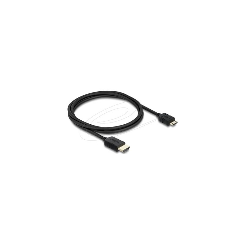Delock - High Speed - HDMI kabel - HDMI s piny (male) do 19pinové Mini-HDMI s piny (male) - 1 m - trikrát stínený koaxiál… 81684