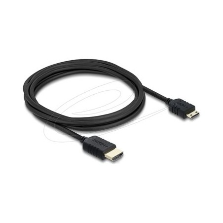 Delock - High Speed - HDMI kabel - HDMI s piny (male) do 19pinové Mini-HDMI s piny (male) - 3 m - trikrát stínený koaxiál