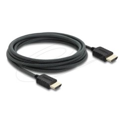 Delock - High Speed - HDMI kabel - HDMI s piny (male) do HDMI s piny (male) - 3 m - trikrát stínený koaxiál - cerná - podpora