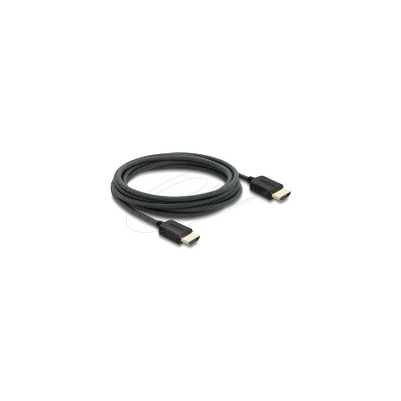 Delock - High Speed - HDMI kabel - HDMI s piny (male) do HDMI s piny (male) - 3 m - trikrát stínený koaxiál - cerná - podpora