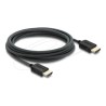 Delock - High Speed - HDMI kabel - HDMI s piny (male) do HDMI s piny (male) - 3 m - trikrát stínený koaxiál - cerná - podpora