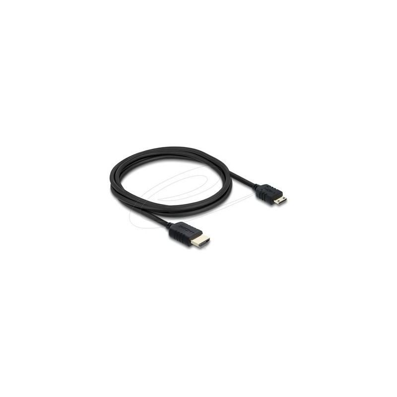 Delock - Ultra High Speed - HDMI kabel - HDMI s piny (male) do 19pinové Mini-HDMI s piny (male) - 2 m - trikrát stínený koaxiál