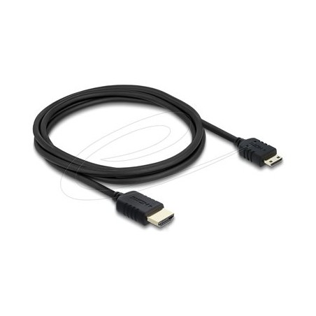 Delock - Ultra High Speed - HDMI kabel - HDMI s piny (male) do 19pinové Mini-HDMI s piny (male) - 2 m - trikrát stínený koaxiál