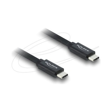 Delock - USB kabel - USB-C (M) do USB-C (M) - USB 3.2 / Thunderbolt 3 - 48 V - 5 A - 1 m - rychlost prenosu dat až 40 Gbps, USB