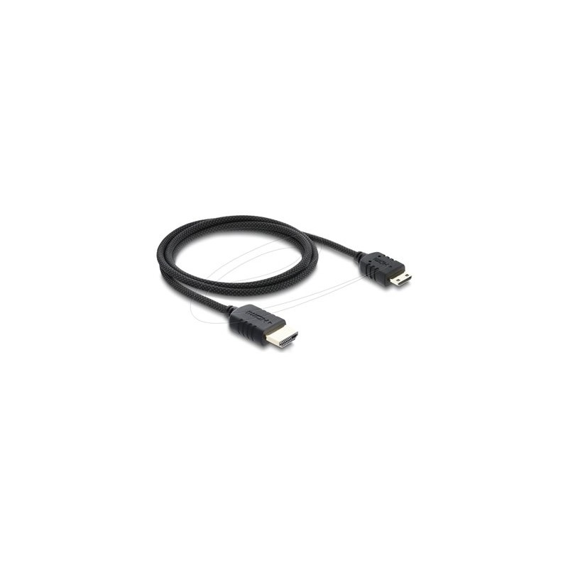 Delock - High Speed - HDMI kabel - HDMI s piny (male) do 19pinové Mini-HDMI s piny (male) - 1 m - trikrát stínený koaxiál… 81687