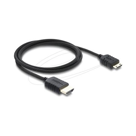 Delock - High Speed - HDMI kabel - HDMI s piny (male) do 19pinové Mini-HDMI s piny (male) - 1 m - trikrát stínený koaxiál… 81687