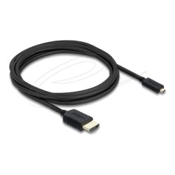 Delock - High Speed - HDMI kabel - HDMI s piny (male) do 19 pin micro HDMI Type D s piny (male) - 3 m - trikrát stínený koaxiál