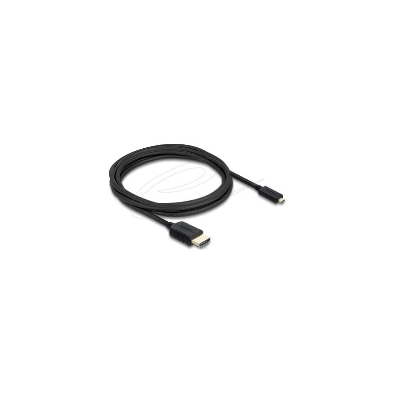 Delock - High Speed - HDMI kabel - HDMI s piny (male) do 19 pin micro HDMI Type D s piny (male) - 3 m - trikrát stínený koaxiál