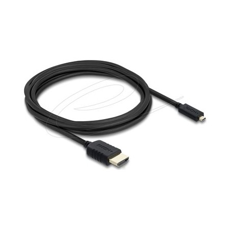 Delock - High Speed - HDMI kabel - HDMI s piny (male) do 19 pin micro HDMI Type D s piny (male) - 3 m - trikrát stínený koaxiál