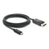 Delock - Kabel adaptéru - USB-C (M) do DisplayPort (M) - DisplayPort 1.2 - 2 m - podpora 4K60 Hz (3840 x 2160), podpora režimu